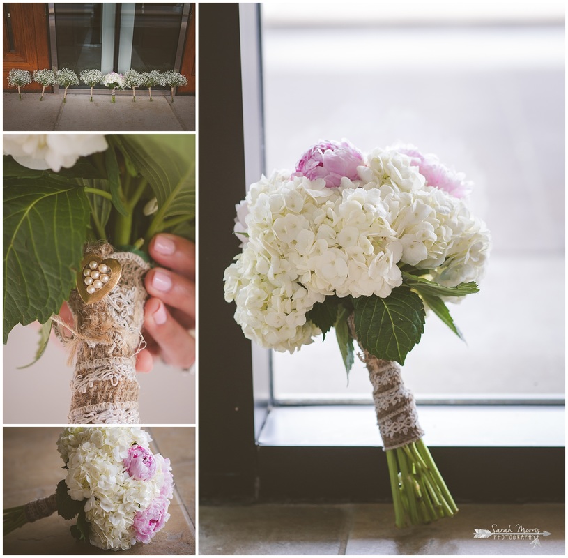 Collage of bridal bouquet by Arlington Florist and gift Shoppe at bellevue baptist church