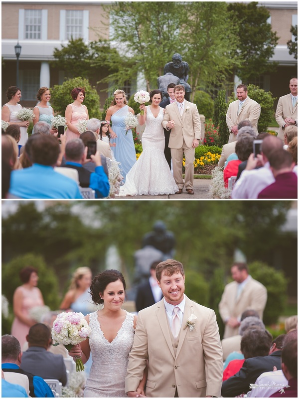 Wedding ceremony in the Courtyard at Bellevue Baptist Church
