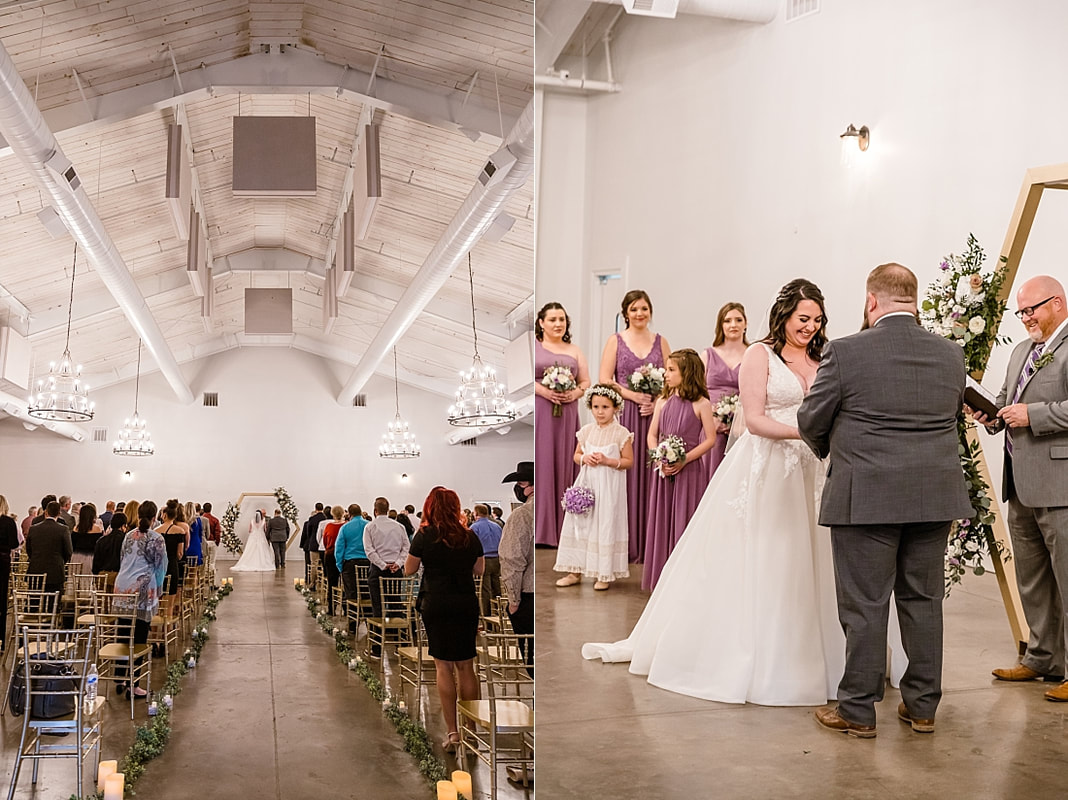 Indoor Wedding Ceremony at Memphis Wedding Venue, Avon Acres