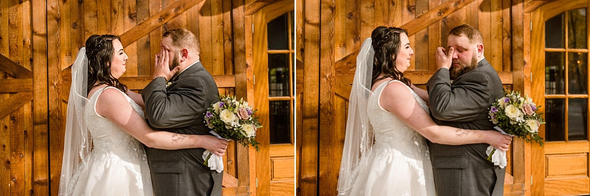 First Look with Bride and Groom at Avon Acres in Memphis, TN