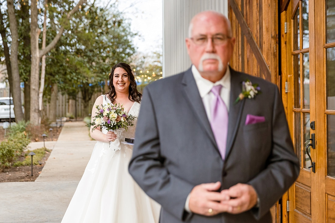 First Look with Bride's dad at Avon Acres in Memphis, TN