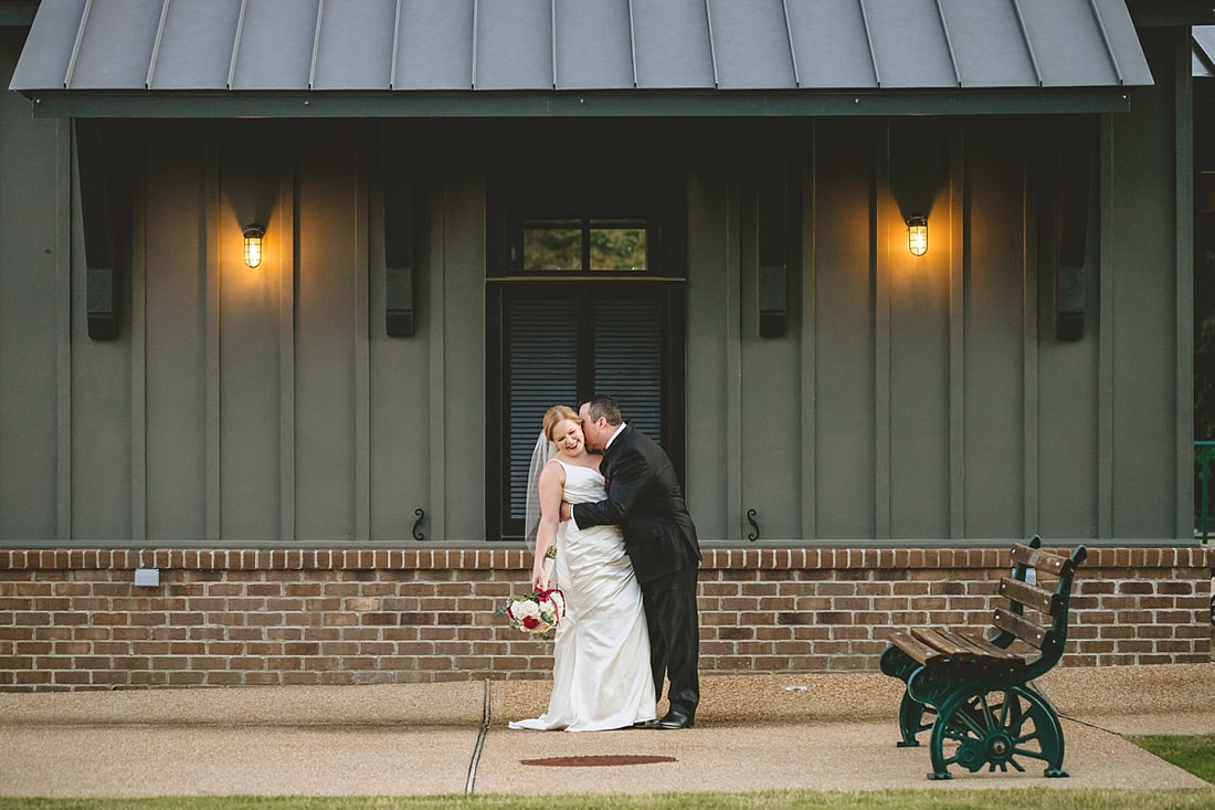 wedding photos at the Collierville Town Square