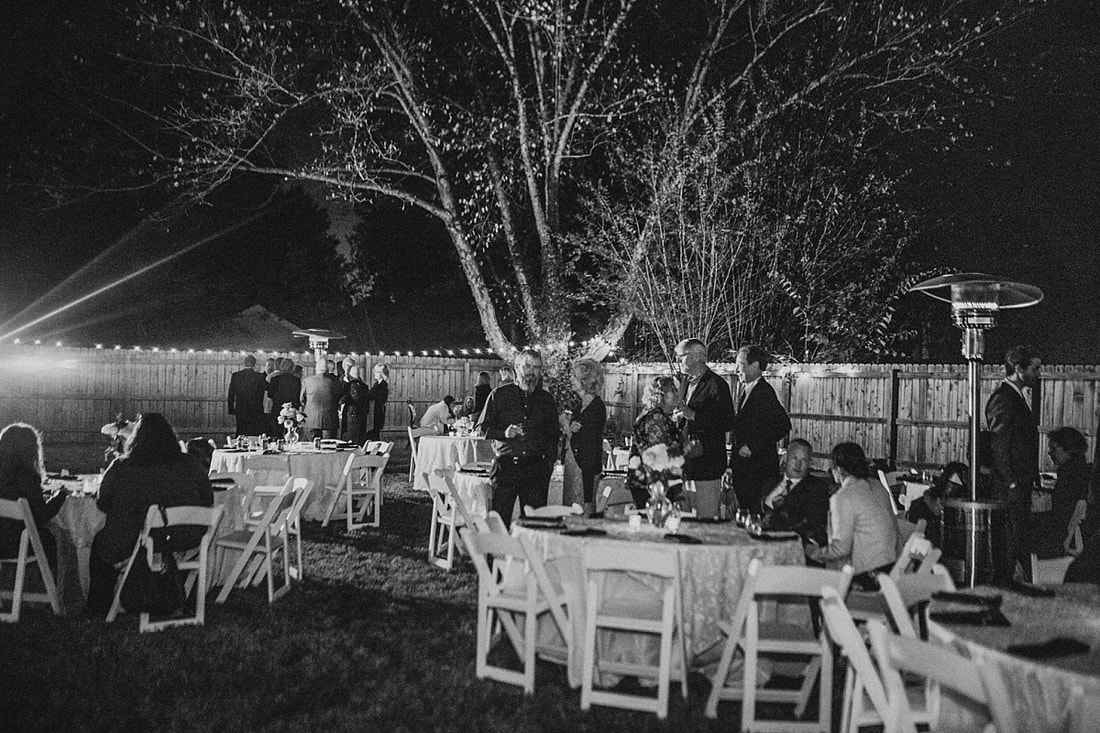 wedding guests at collierville wedding reception 