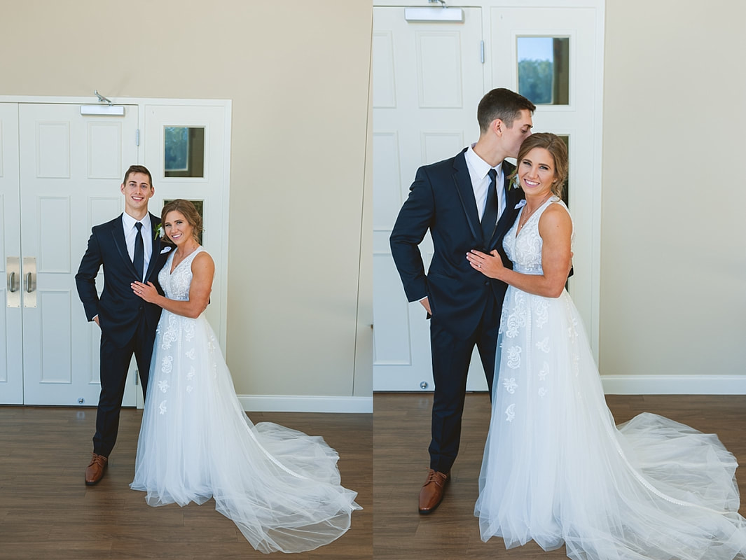 bride and groom after their first look