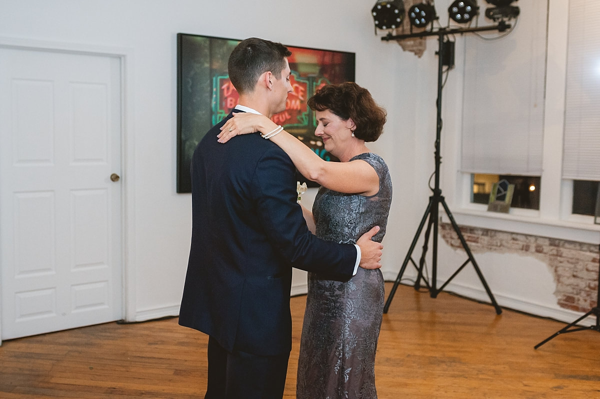 mother-son dance at the robinson gallery downtown memphis