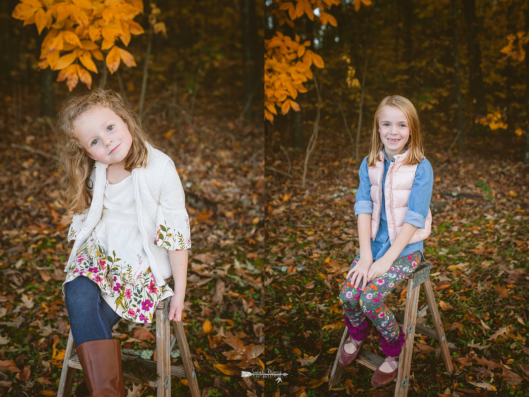 child portraits in the fall leaves memphis greenline