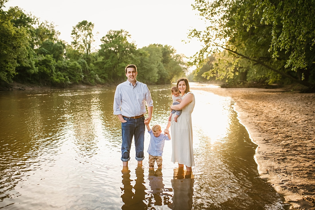 family portrait at the Wolf River in Memphis, TN