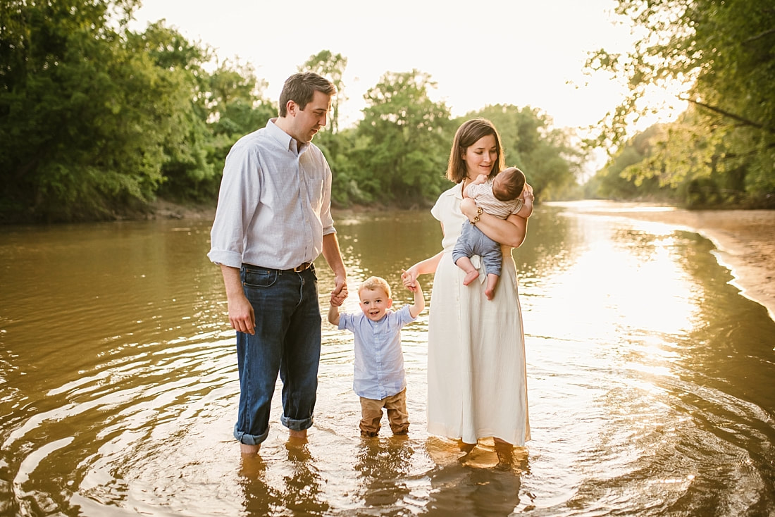 family portrait at the Wolf River in Memphis, TN