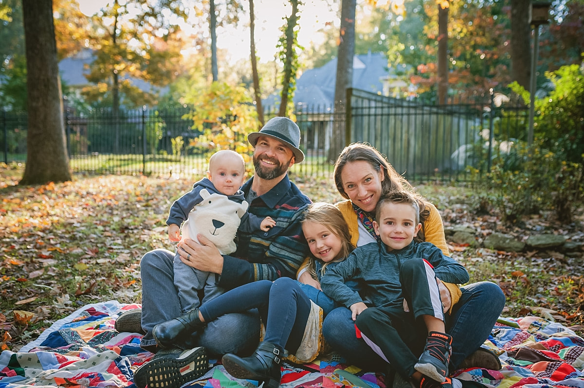 family portrait during the fall in collierville, tn