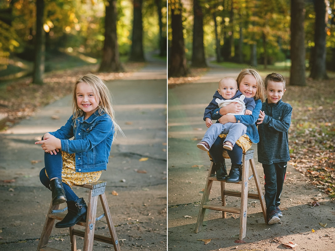 sibling portrait during the fall in collierville, tn