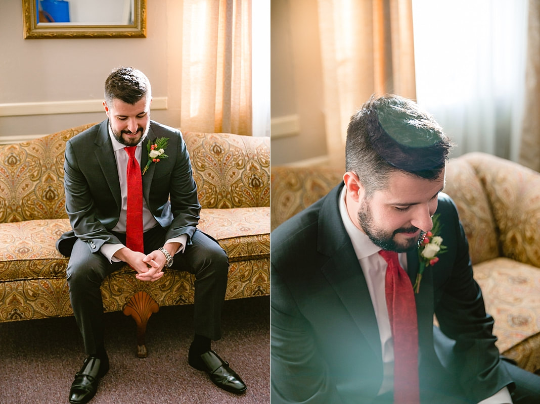Groom getting ready in Collierville, TN
