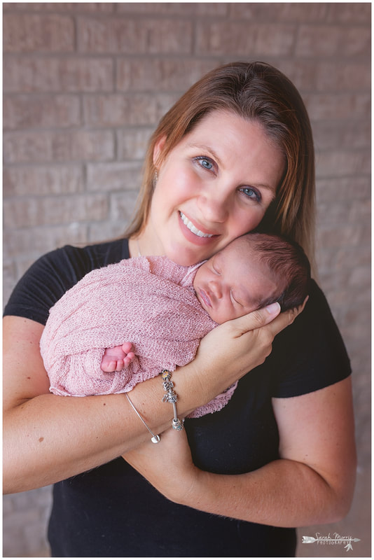 newborn photos of baby girl with mother