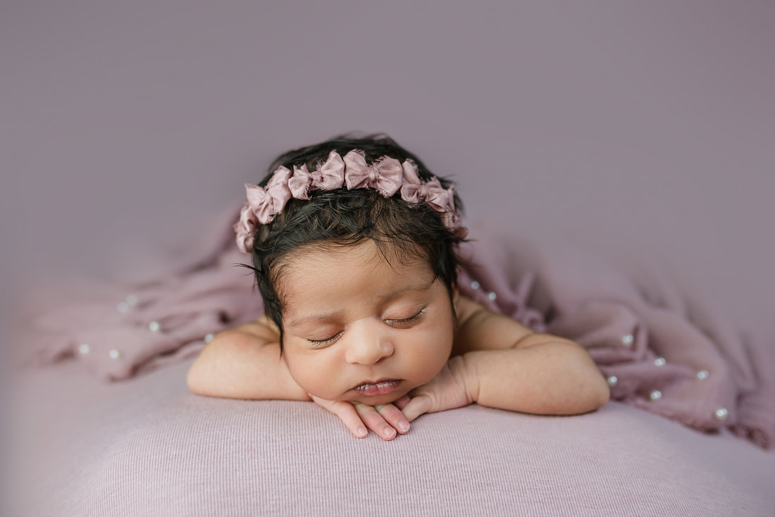 Newborn Baby portrait, sleeping baby girl, newborn photography