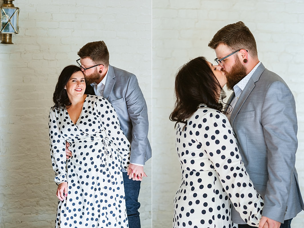 Engagement Photos inside the carriage house at Woodruff-Fontaine house in Memphis