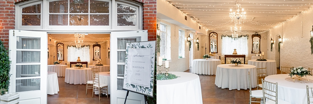 wedding reception in the Carriage House at Woodruff-Fontaine in Memphis, TN