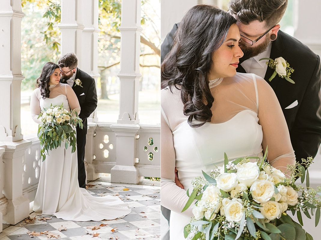 wedding photos on front porch + Wedding at Woodruff-Fontaine in Memphis, TN