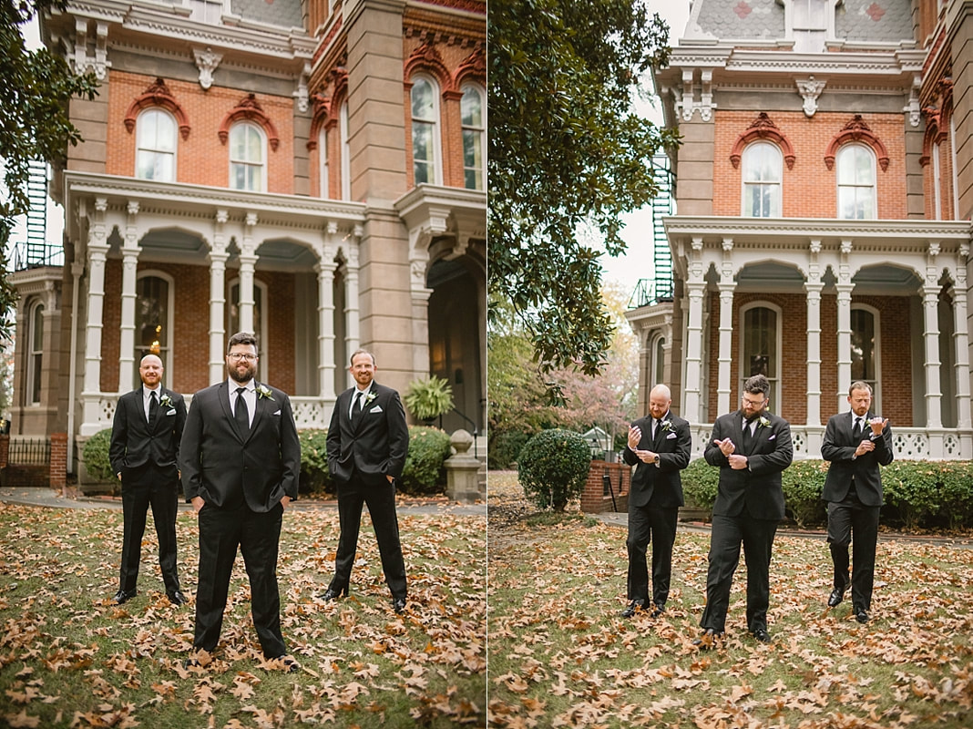wedding party on the front lawn at Woodruff-Fontaine in Memphis, TN
