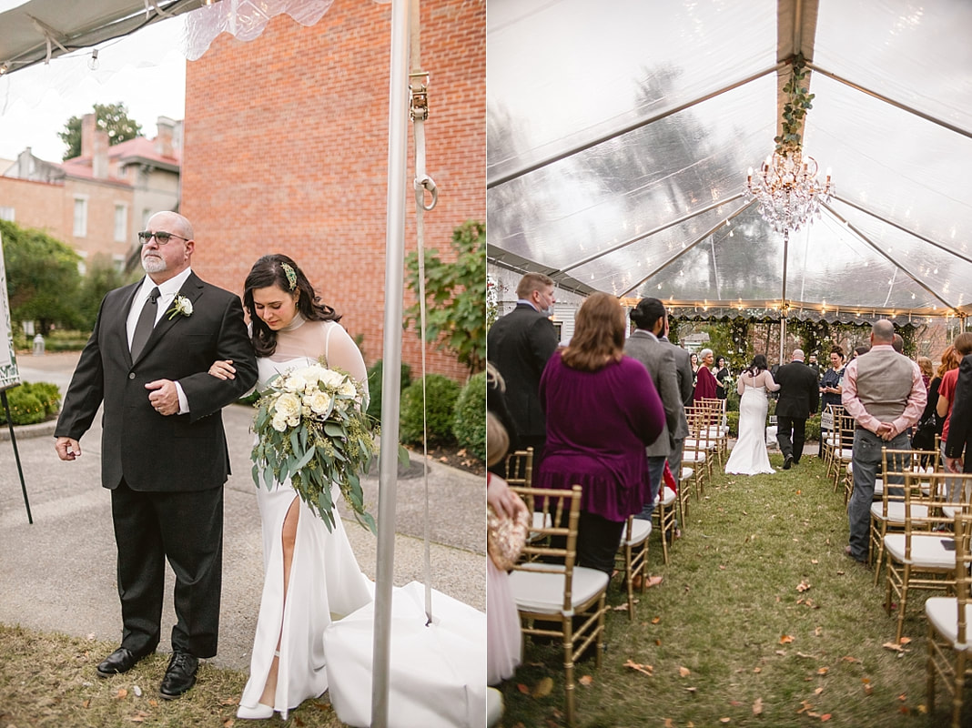 wedding ceremony in the North Garden at Woodruff-Fontaine in Memphis, TN