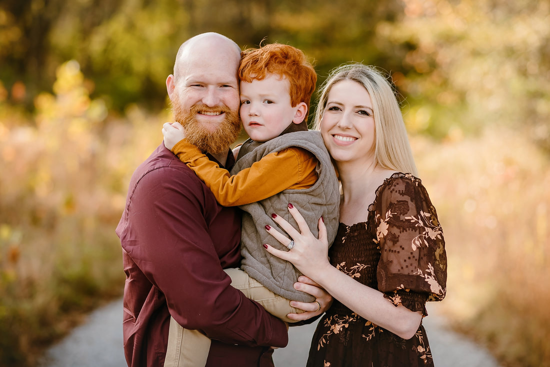 family photo during fall mini session in collierville, tn