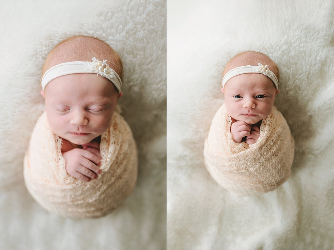 newborn baby girl swaddled ideas for newborn photoshoot in Memphis, TN