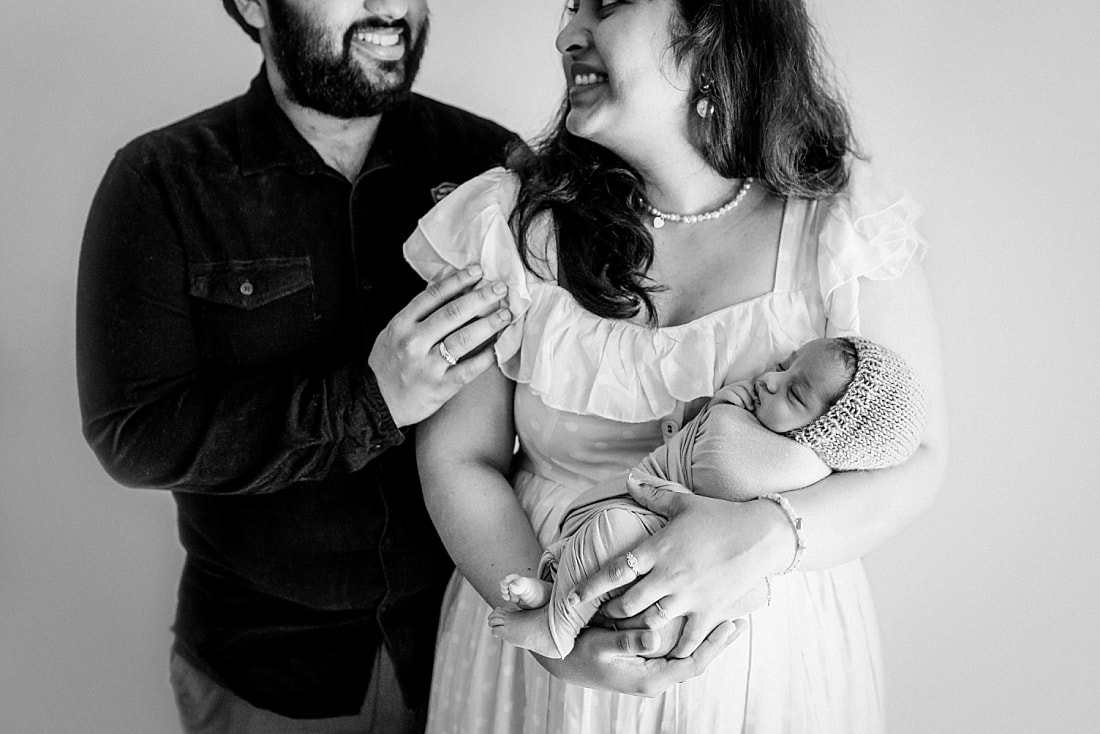 family portrait during newborn photo session in memphis