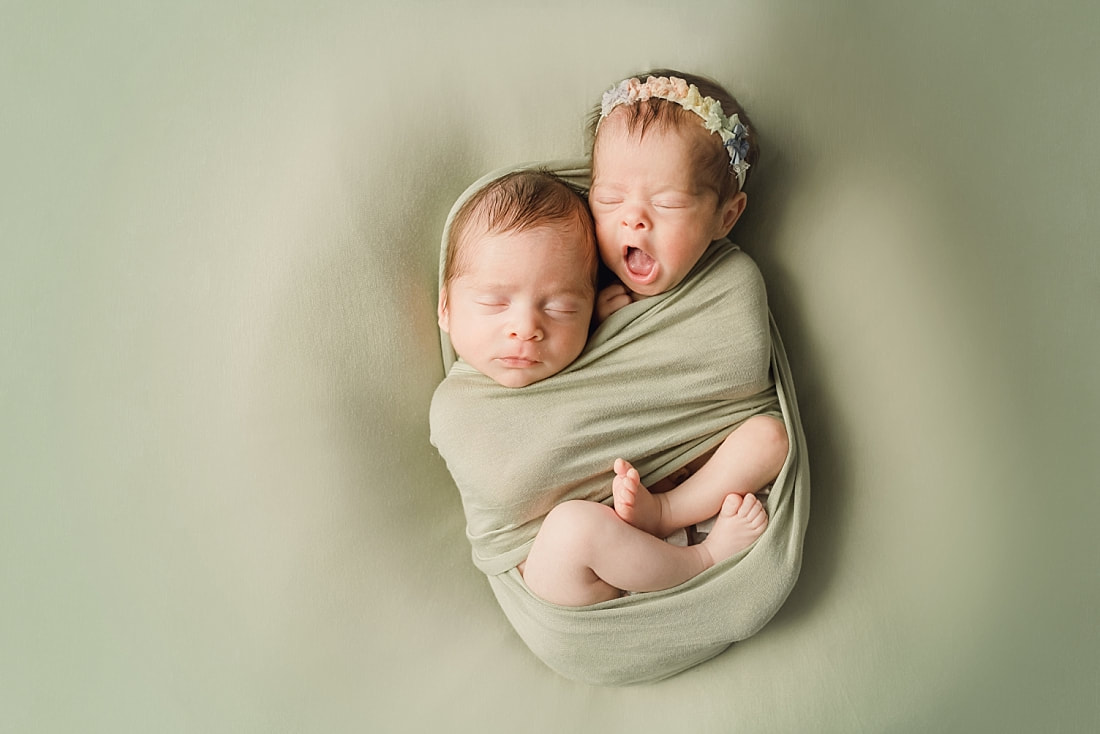 Twin Newborn Portraits in Memphis, TN