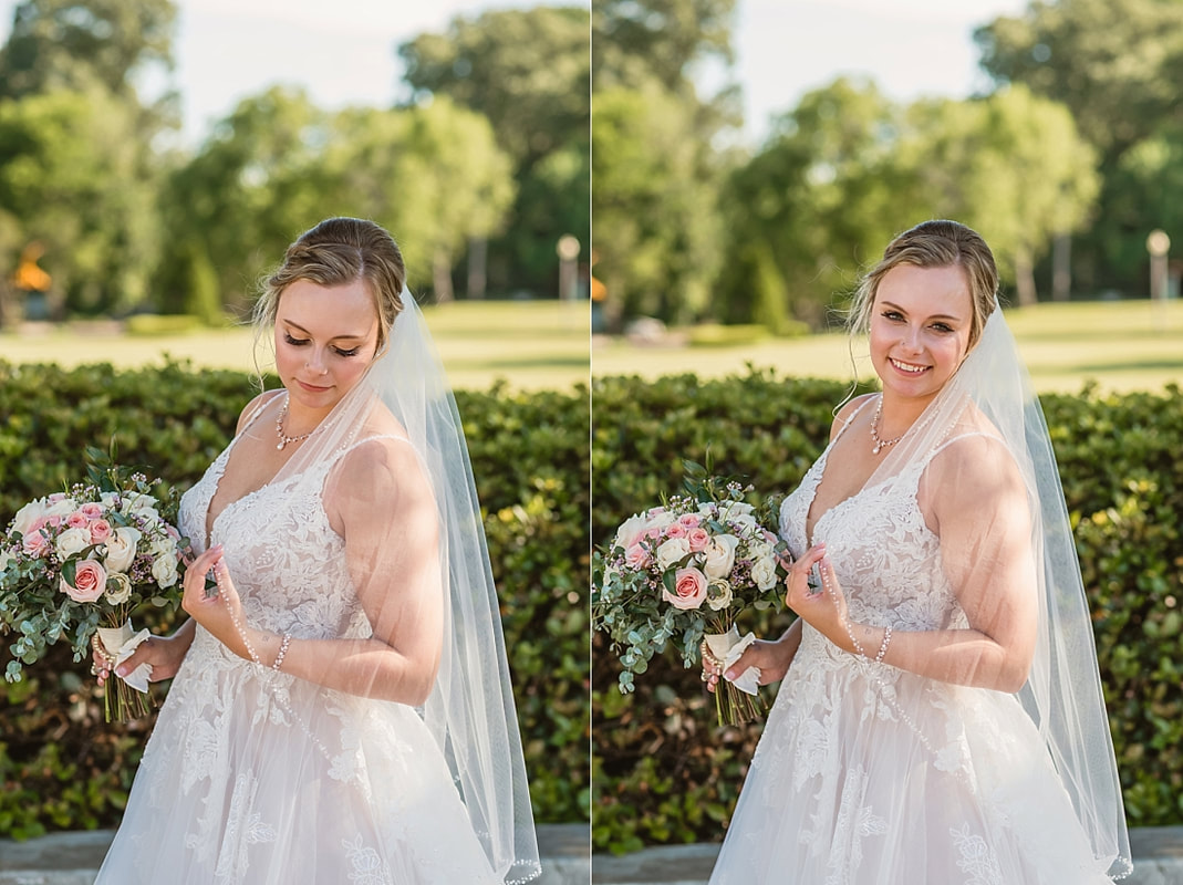 bridal portraits + Pink Palace Wedding + Memphis, TN