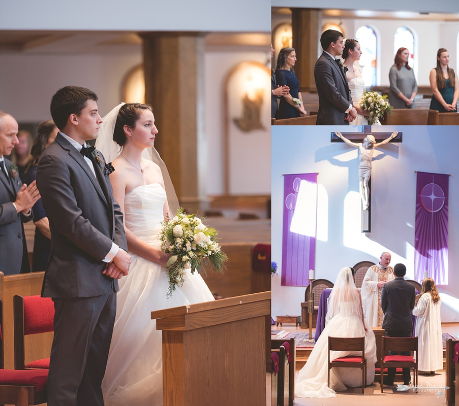 wedding ceremony at St. Francis of Assisi Catholic Church