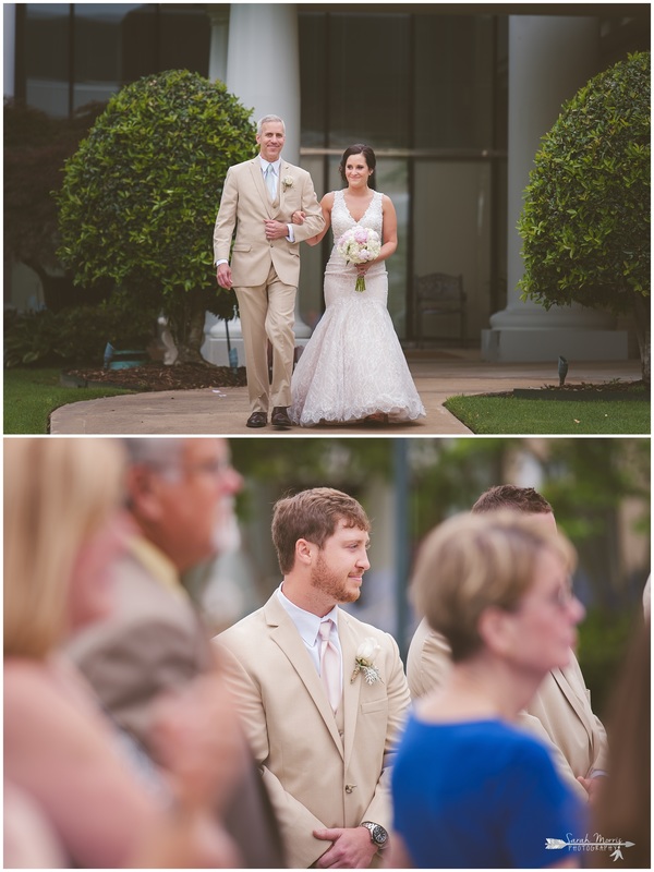 Wedding ceremony in the Courtyard at Bellevue Baptist Church