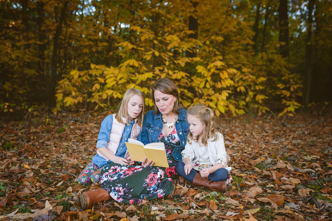 mom reading to her children in collierville, tn