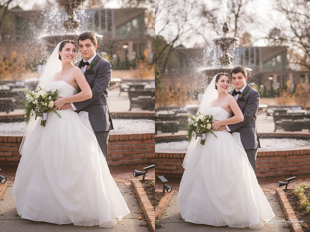 bridal portraits in the rose garden at memphis botanic garden