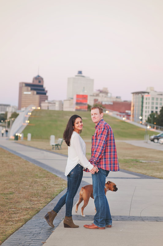 Engagement photos downtown Memphis with Sarah Morris photography
