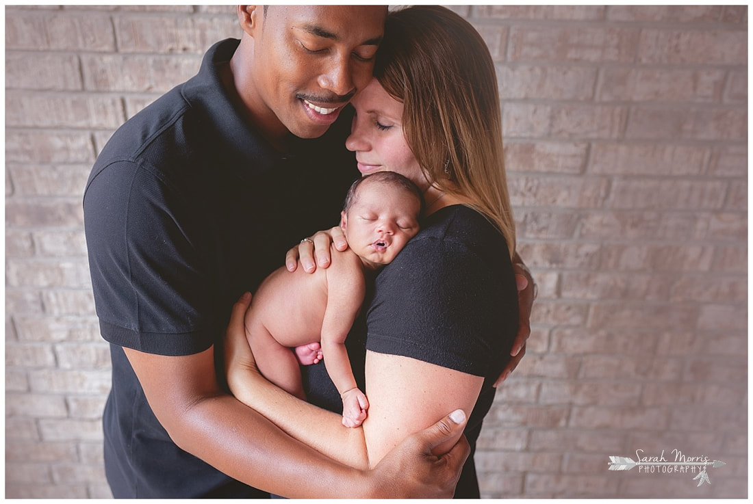 newborn photos of baby girl with mother and father