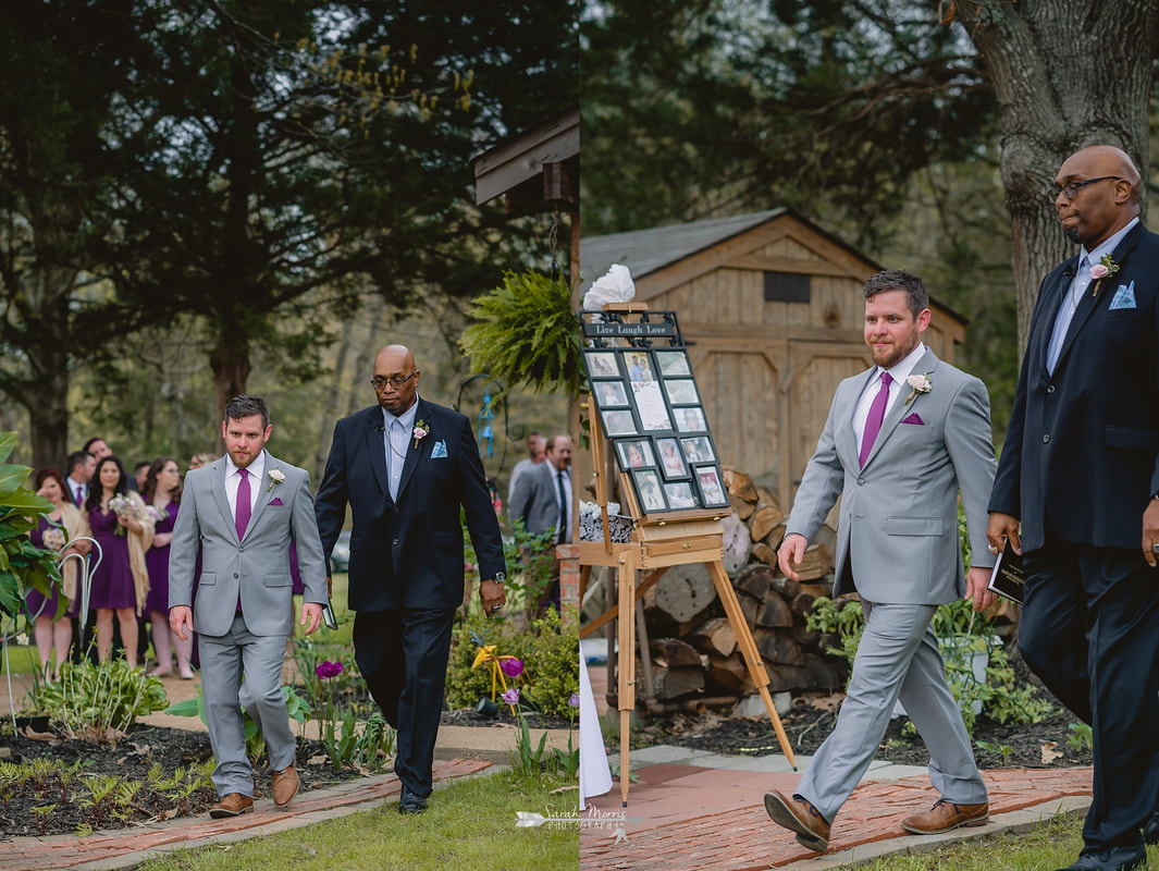 wedding ceremony at backyard wedding in bartlett, tn , memphis wedding photographer