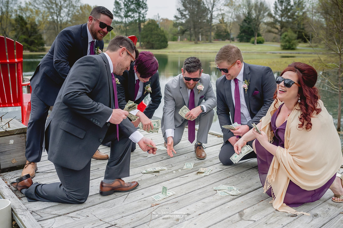 bridal party portraits at backyard wedding in bartlett, tn , memphis wedding photographer