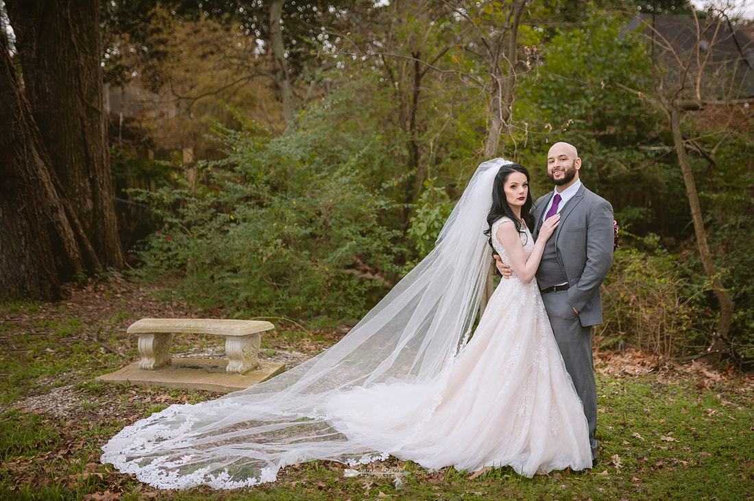 bridal portraits, wedding photos at Overton Chapel, Memphis Wedding Photographer