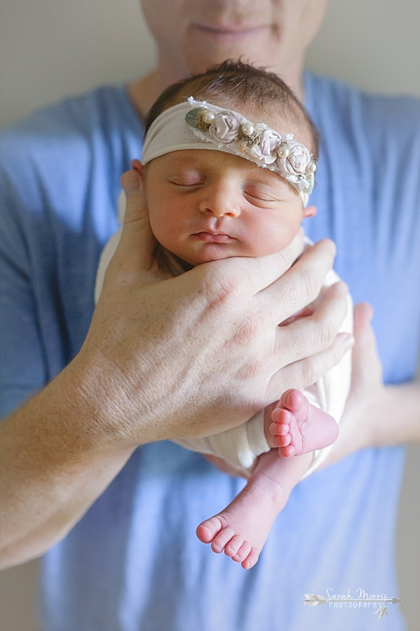 PictureNewborn Photography | Father and Daughter portraits at Newborn Photo Session in Memphis, TN