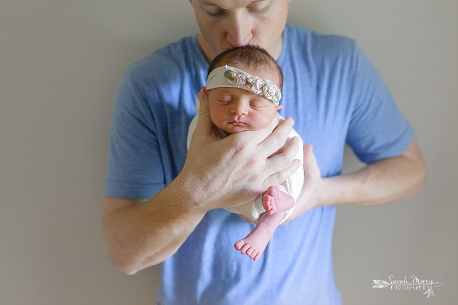 PictureNewborn Photography | Father and Daughter portraits at Newborn Photo Session in Memphis, TN