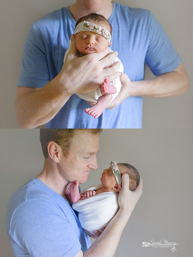 PictureNewborn Photography | Father and Daughter portraits at Newborn Photo Session in Memphis, TN