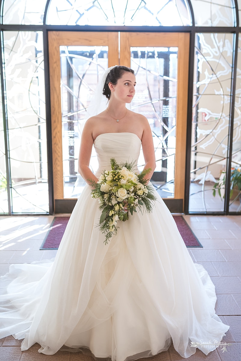 bridal portrait at St. Francis of Assisi Catholic Church