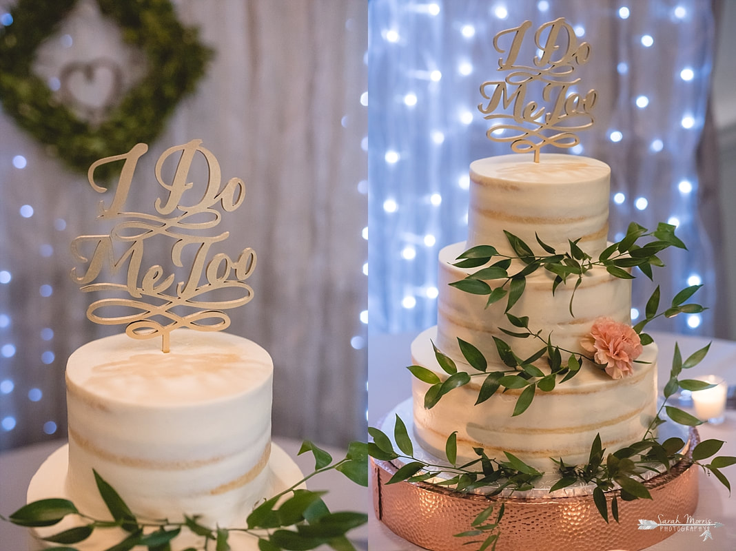 Wedding cake by Frost bakery at Annunciation Greek Orthodox Church in Memphis, TN