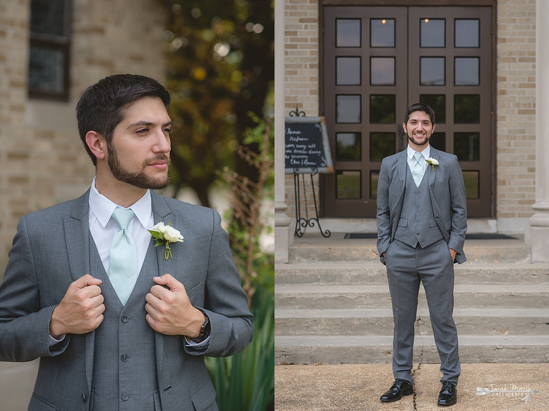 Bride and Groom at Annunciation Greek Orthodox Church in Memphis, TN