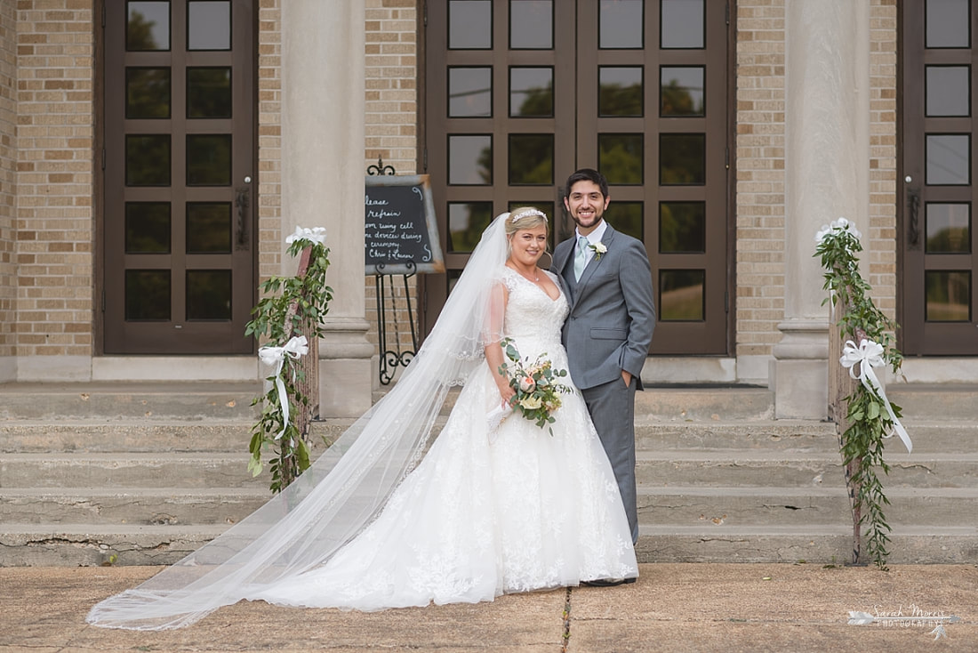 Bride and Groom at Annunciation Greek Orthodox Church in Memphis, TN