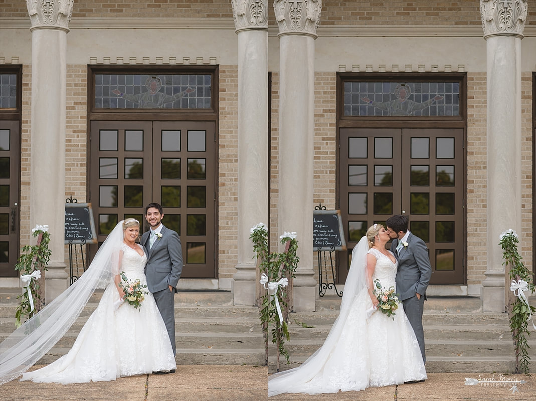 Bride and Groom at Annunciation Greek Orthodox Church in Memphis, TN