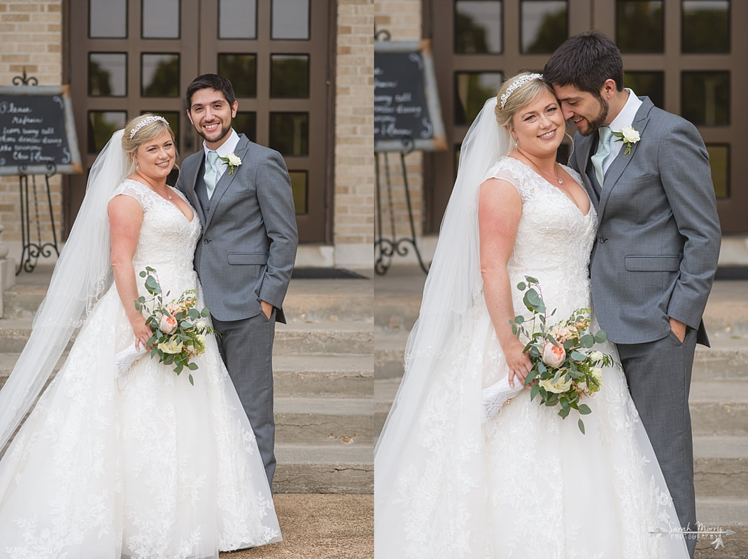 Bride and Groom at Annunciation Greek Orthodox Church in Memphis, TN