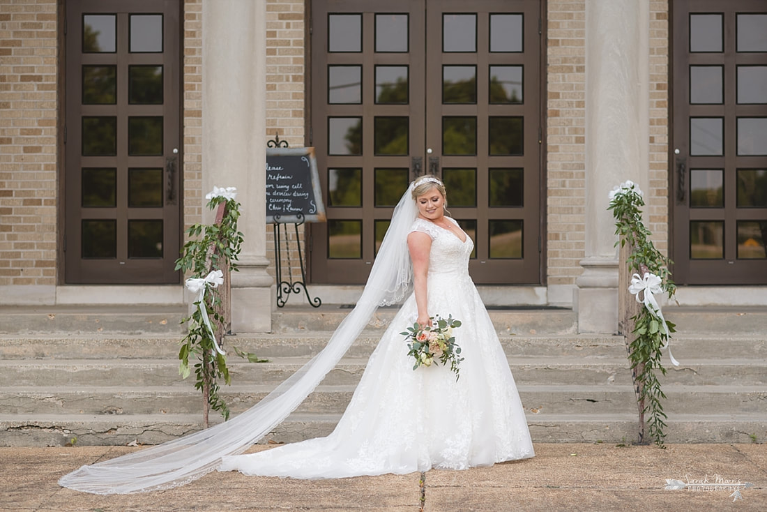 Bride and Groom at Annunciation Greek Orthodox Church in Memphis, TN