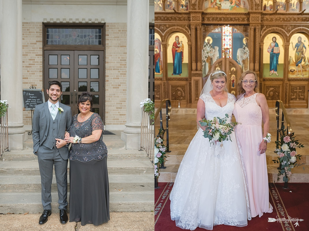 Bride and Groom at Annunciation Greek Orthodox Church in Memphis, TN